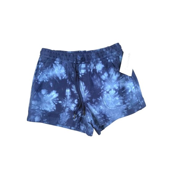Athleta Pants - Athleta Womens Bliue Tie-Dye Farallon Shorts Small Drawstring Elastic Waist